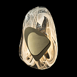 Бра овальное из стекла с золотым элементом Flow Texture  варинант исполнения - 5 | Loft Concept в Самаре