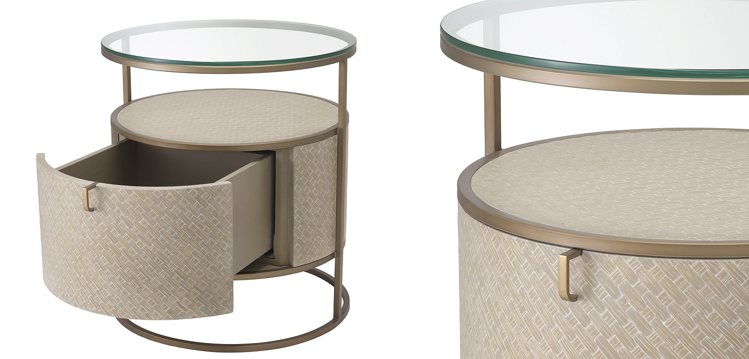 Приставной стол Eichholtz Bedside Table Napa Valley oak - Loft-Concept в Самаре