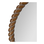 Зеркало круглое с текстурной рамой из натурального дерева  Pine Wall Mirror варинант исполнения - 3 | Loft Concept в Самаре