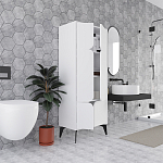 Комод белый с 4-мя дверцами на металлических ножках SPARK MULTIPURPOSE CABINET WHITE варинант исполнения - 5 | Loft Concept в Самаре