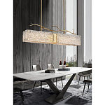Люстра прямоугольная из фактурного стекла Chandelier Beam варинант исполнения - 2 | Loft Concept в Самаре