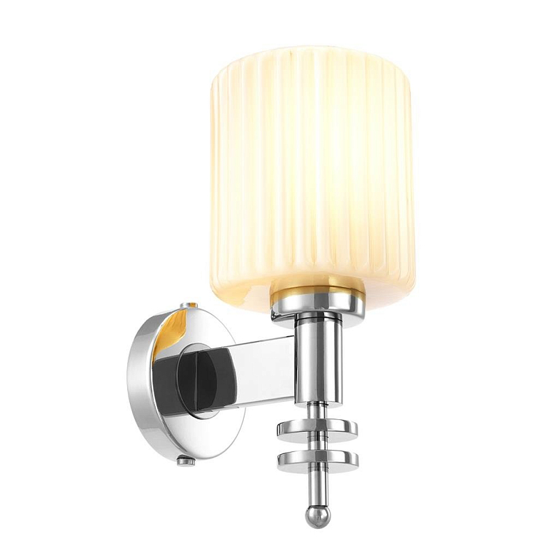 Бра Eichholtz Wall Lamp Ponza Nickel Никель Белый Бра Eichholtz Wall Lamp Ponza Nickel Никель Белый в Самаре | Loft Concept