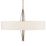 Люстра круглая с белым тканевым абажуром  White Light Diffuser варинант исполнения - 1 | Loft Concept в Самаре