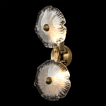 Бра с ветвистыми бронзовыми элементами и стеклянными рифлеными дисками Textured Glass Bra варинант исполнения - 2 | Loft Concept в Самаре