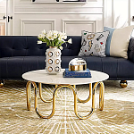 Дизайнерский журнальный столик чёрный с круглой столешницей Arycy варинант исполнения - 3 | Loft Concept в Самаре