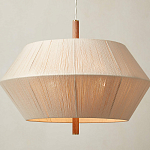 Люстра из дуба с веревчатым абажуром Rope Oak Chandelier варинант исполнения - 2 | Loft Concept в Самаре