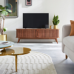 ТВ-тумба с двумя раздвижными дверцами Toinette Brown TV Stand варинант исполнения - 7 | Loft Concept в Самаре