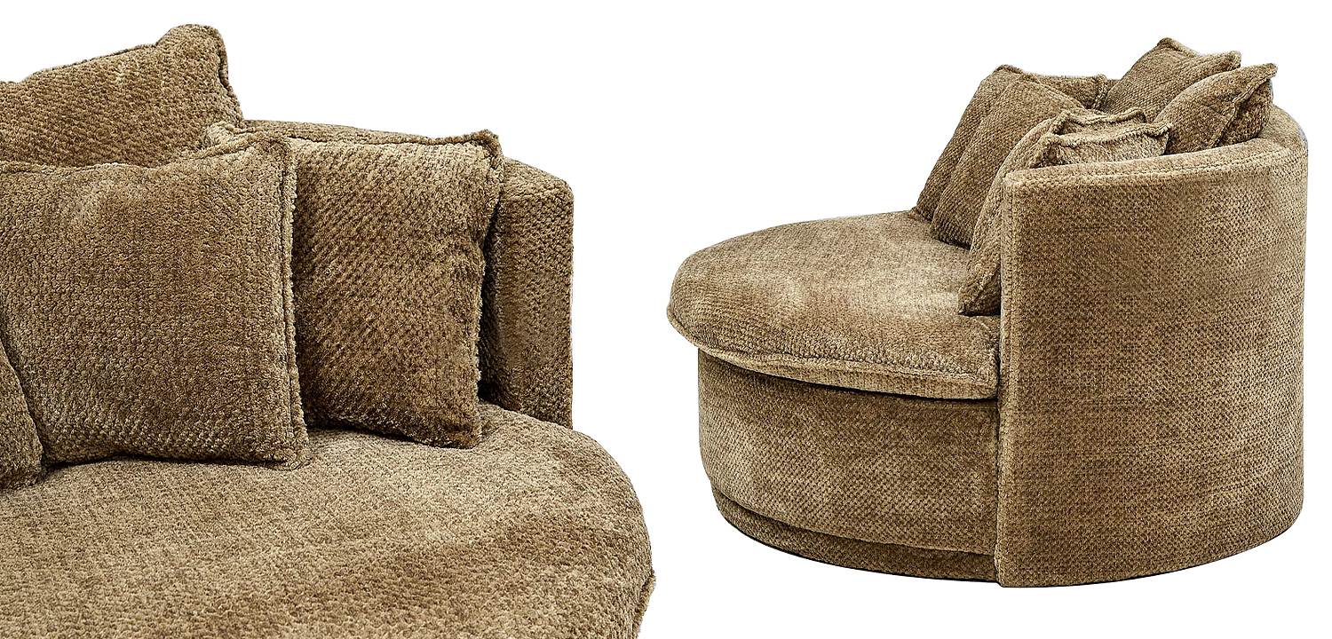 Кушетка круглая Endeavor Chair Коричневая Кушетка круглая Endeavor Chair Коричневая - Loft-Concept в Самаре