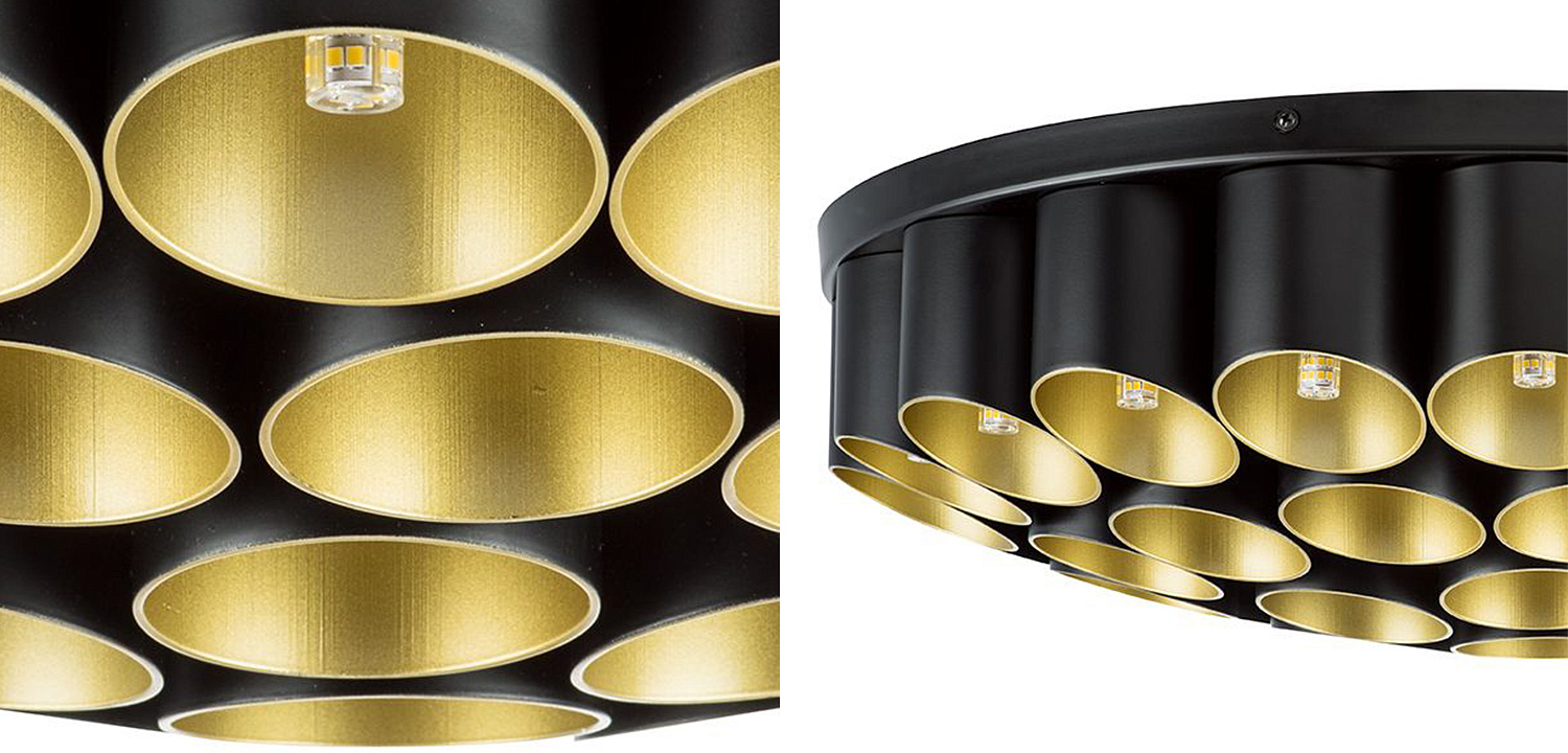 Потолочный светильник Garbi Black Pipe Organ Ceiling Lamp 40 Потолочный светильник Garbi Black Pipe Organ Ceiling Lamp 40 - Loft-Concept в Самаре