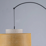 Торшер с декоративным поясом из плетеного бамбука Biuloggicu варинант исполнения - 7 | Loft Concept в Самаре