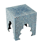 Приставной столик с инкрустацией раковинами устриц Bone Inlay варинант исполнения - 1 | Loft Concept в Самаре