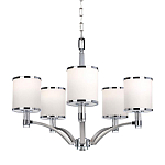 Люстра с белыми стеклянными плафонами в форме цилиндра Feiss варинант исполнения - 1 | Loft Concept в Самаре