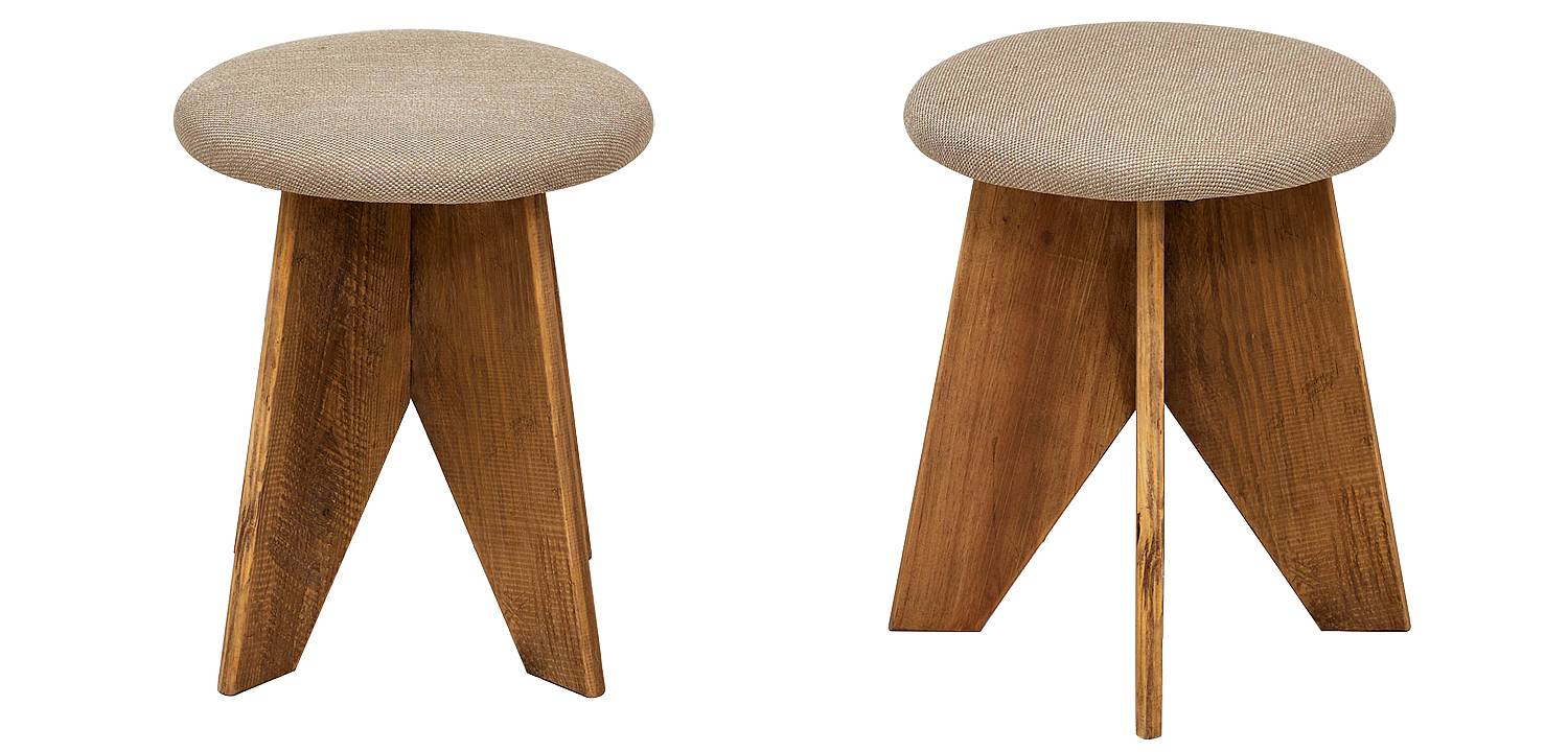 Пуф деревянный круглый Aime Wood Round Pouf - Loft-Concept в Самаре