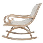 Кресло-качалка с мягкой обивкой из льна Ella Armchair beige варинант исполнения - 2 | Loft Concept в Самаре