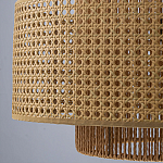 Подвесной светильник с абажуром из плтеного бамбука Light Inside the Cell варинант исполнения - 8 | Loft Concept в Самаре