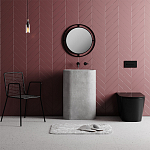 Настенное зеркало круглой формы в черной металлической раме BUBBLE MIRROR BLACK варинант исполнения - 1 | Loft Concept в Самаре