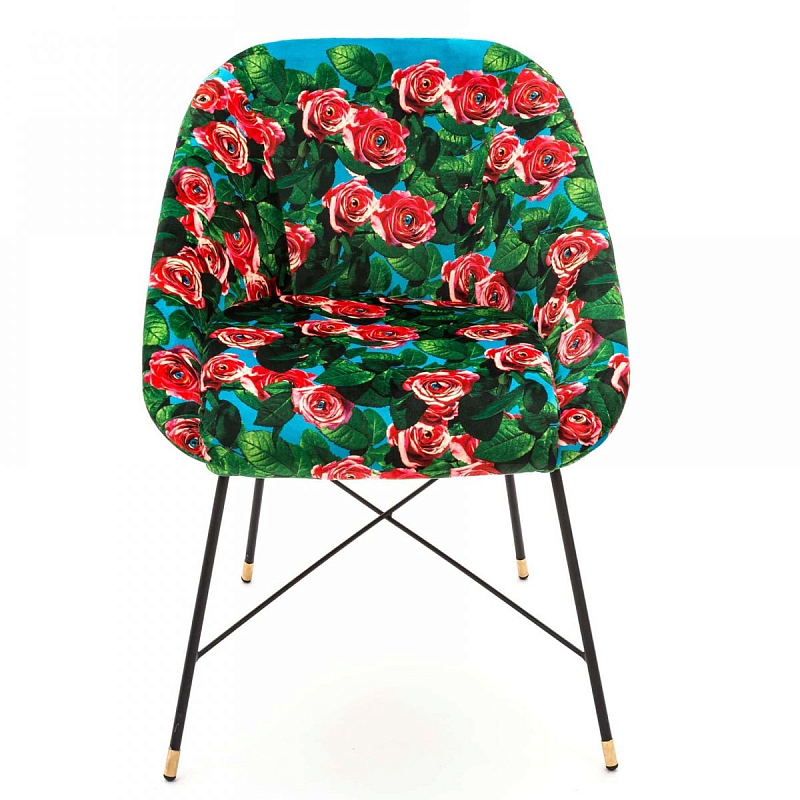 Кресло Seletti Padded Chair Roses Мульти Черный в Самаре | Loft Concept 