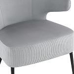 Современное мягкое кресло на металлических ножках Rakush Grey варинант исполнения - 6 | Loft Concept в Самаре