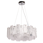 Люстра круглая с подвесными прямоугольными пластинами из стекла Glacier Panels варинант исполнения - 2 | Loft Concept в Самаре