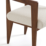 Кресло обеденное Alcove White Boucle из массива ореха варинант исполнения - 5 | Loft Concept в Самаре