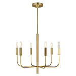 Люстра с 6-ю лампами на тонких изогнутых рожках в современном стиле Feiss варинант исполнения - 2 | Loft Concept в Самаре