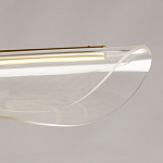 Люстра линейная с прозрачным волнообразным плафоном Wave Line варинант исполнения - 4 | Loft Concept в Самаре