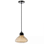 Подвесной светильник с янтарным фактурным плафоном Lamp with Frozen Glass Effect варинант исполнения - 3 | Loft Concept в Самаре