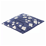 Подушка декоративная синяя с цветочным принтом Blossom Essence Emily варинант исполнения - 1 | Loft Concept в Самаре