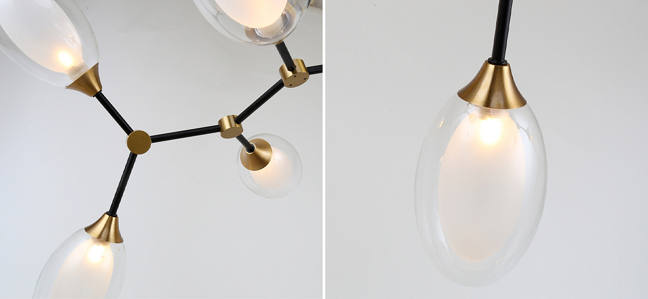 Люстра с плафонами из двойного стекла BUBBLE CHANDELIER Люстра с плафонами из двойного стекла BUBBLE CHANDELIER - Loft-Concept в Самаре