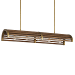 Люстра линейная полукруглой формы Wooden Horseshoe варинант исполнения - 3 | Loft Concept в Самаре