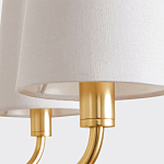 Люстра золотая с белыми тканевыми абажурами Coolness варинант исполнения - 4 | Loft Concept в Самаре