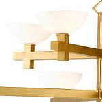 Люстра золотая с 8-ю молочными плафонами в виде чаши Tiers of Clear Lines варинант исполнения - 2 | Loft Concept в Самаре