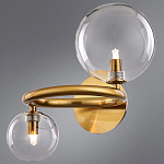 Бра с 2-мя стеклянными сферическими  плафонами Arco Wall Lamp варинант исполнения - 3 | Loft Concept в Самаре