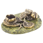 Подсвечник из бронзы и натурального камня змеевик Stone Candlestick варинант исполнения - 2 | Loft Concept в Самаре