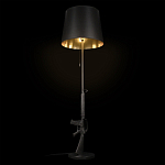 Торшер с черным абажуром и оригинальной ножкой в форме автомата Flos варинант исполнения - 3 | Loft Concept в Самаре