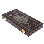 Подарочные нарды из натурального камня с гравировкой Backgammon from Stone варинант исполнения - 5 | Loft Concept в Самаре