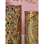 Столик приставной с цветочной резной фактурой Madagascar варинант исполнения - 4 | Loft Concept в Самаре