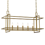 Подвесной светильник прямоугольный 5-ти ламповый Linear Kitchen Light варинант исполнения - 1 | Loft Concept в Самаре