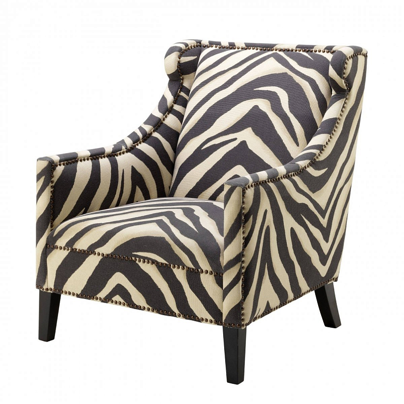 Кресло Chair Jenner Zebra Черно-белый Черный в Самаре | Loft Concept 