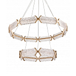 Люстра с 2-мя кольцами с текстурным природным рисунком IceFlame варинант исполнения - 2 | Loft Concept в Самаре