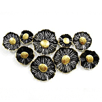 Панно настенное Blank Sheet  Black flower варинант исполнения - 1 | Loft Concept в Самаре