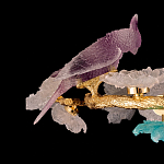 Люстра круглая на золотом каркасе с птичками и цветочным декором Miscellaneous herbs варинант исполнения - 6 | Loft Concept в Самаре