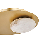 Бра с овальным основанием золотого цвета  и плафоном из алебастра Shaw Lighting варинант исполнения - 2 | Loft Concept в Самаре