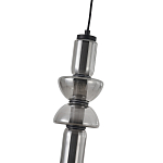 Подвесной светильник из дымчатого стекла цилиндрической формы с чёрным металлическим основанием Hiding secrets варинант исполнения - 3 | Loft Concept в Самаре