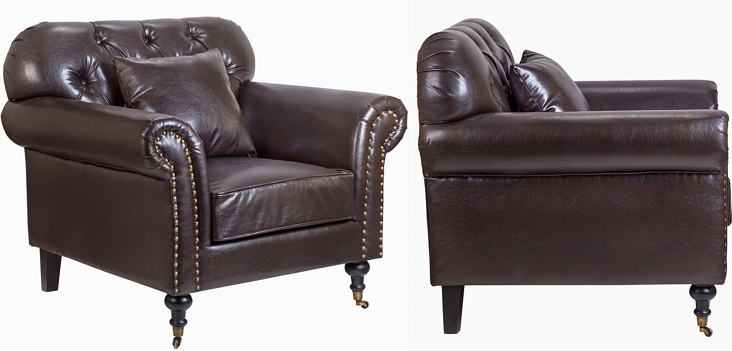 Кресло Taddeo Armchair brown Кресло Taddeo Armchair brown - Loft-Concept в Самаре