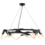 Люстра круглая с трубчатыми лампочками Vanguard Circle варинант исполнения - 1 | Loft Concept в Самаре