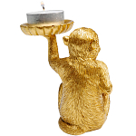Подсвечник золотая обезьяна с блюдцем Golden Monkey варинант исполнения - 3 | Loft Concept в Самаре