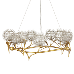 Люстра круглая с декором в виде цветков одуванчика Hanging Dandelion варинант исполнения - 4 | Loft Concept в Самаре