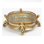 Чаша с орнаментом на ножках в виде бронзовых ангелов Eden Garden варинант исполнения - 3 | Loft Concept в Самаре