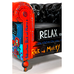 Кресло "Умный Умник" Rick and Morty graffiti chair натуральная кожа  варинант исполнения - 9 | Loft Concept в Самаре